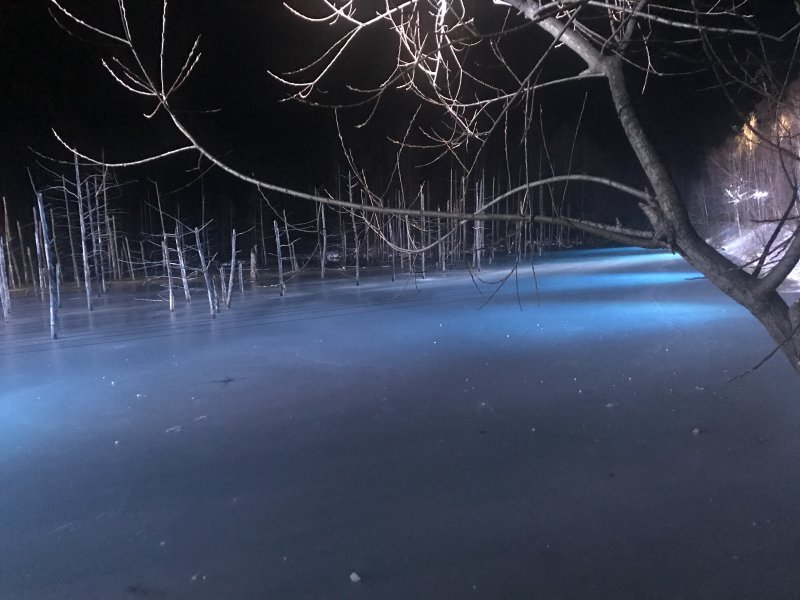 青い池